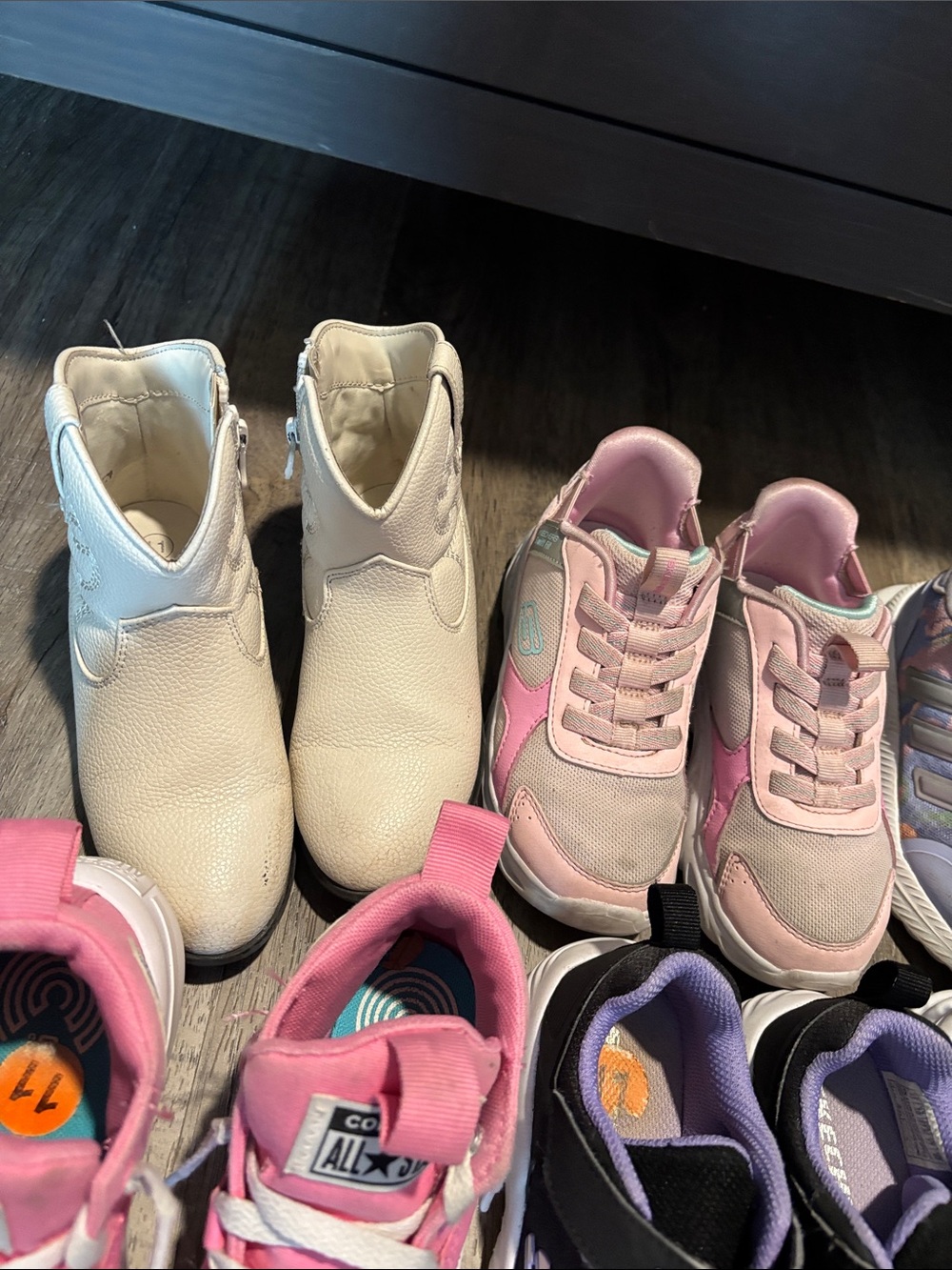 Assorted Kids Sneakers Pack - Pink, Purple, Black, White (11 pairs) - Picture 4 of 6